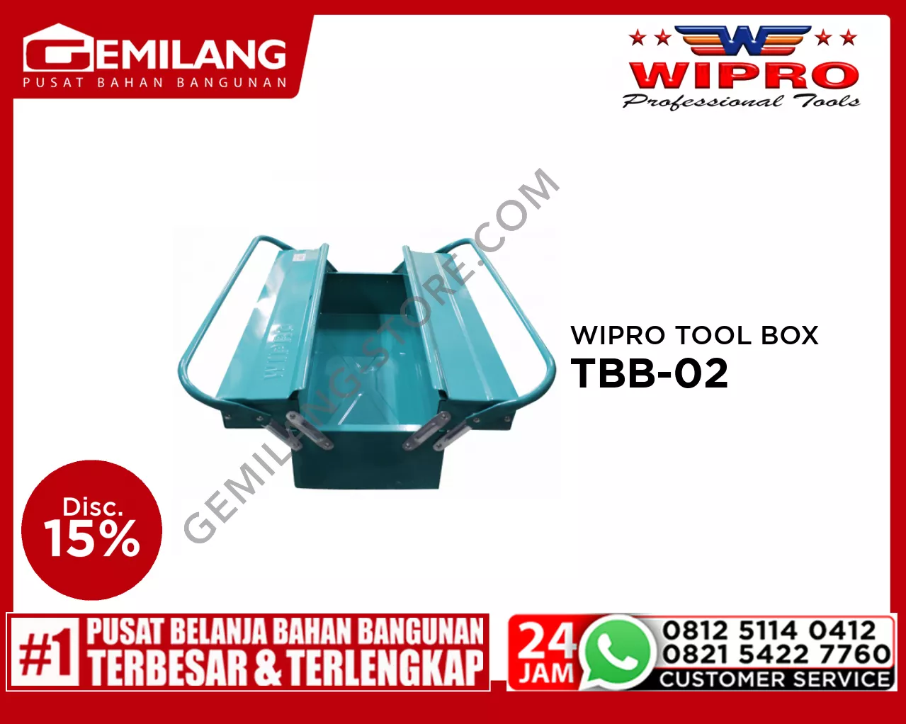 WIPRO TOOL BOX BESI 2 SUSUN TBB-02