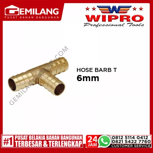WIPRO HOSE BARB T-TYPE WN5141 6mm