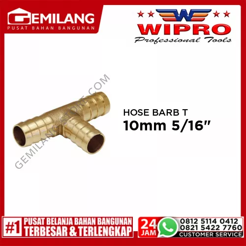 WIPRO HOSE BARB T-TYPE WN5141 10mm 5/16inch