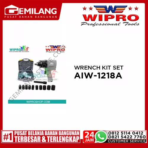 WIPRO AIR IMPACT WRENCH KIT SET AIW-1218A 1/2inch