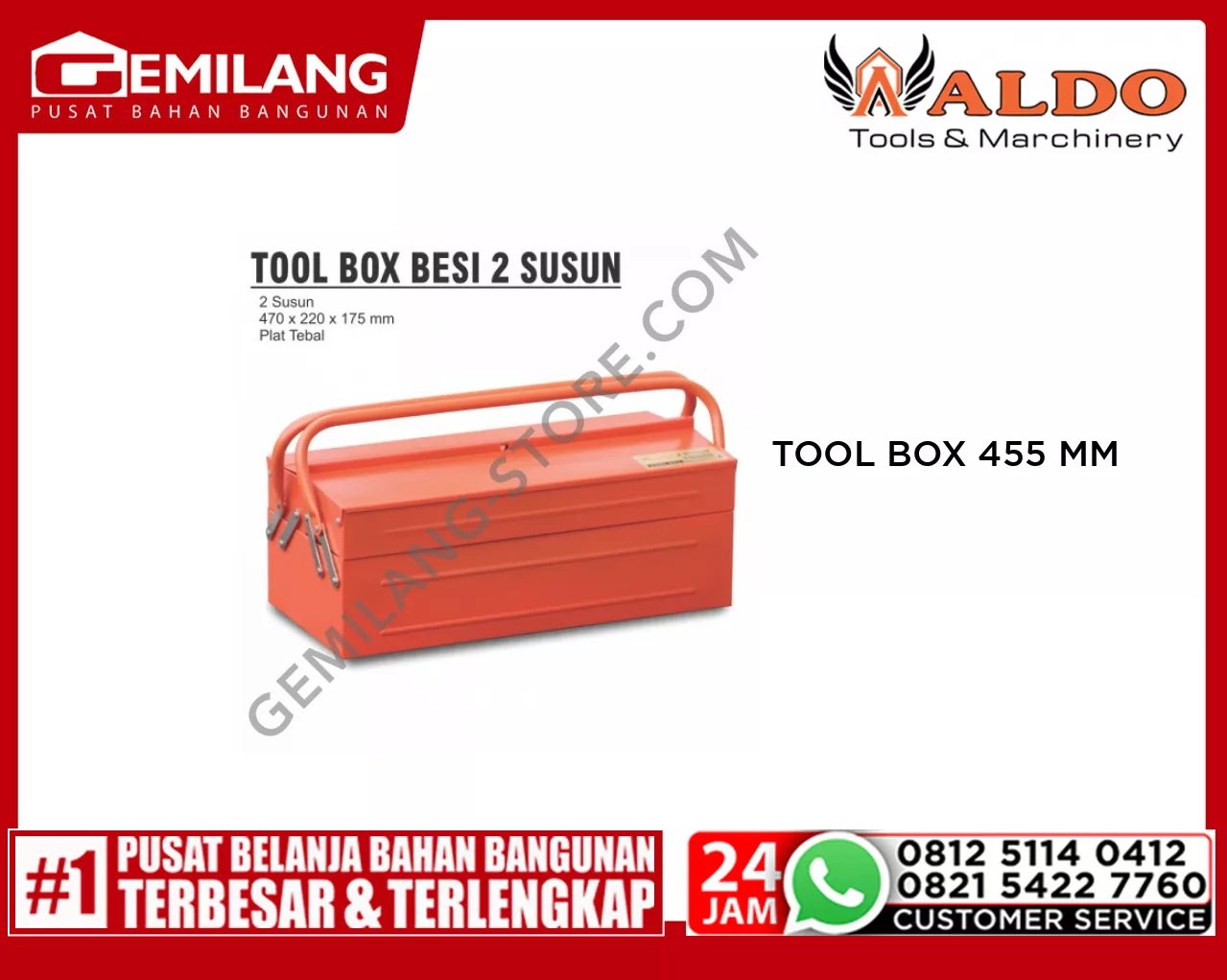 ALDO TOOL BOX 2 SUSUN 455 MM/TB 125