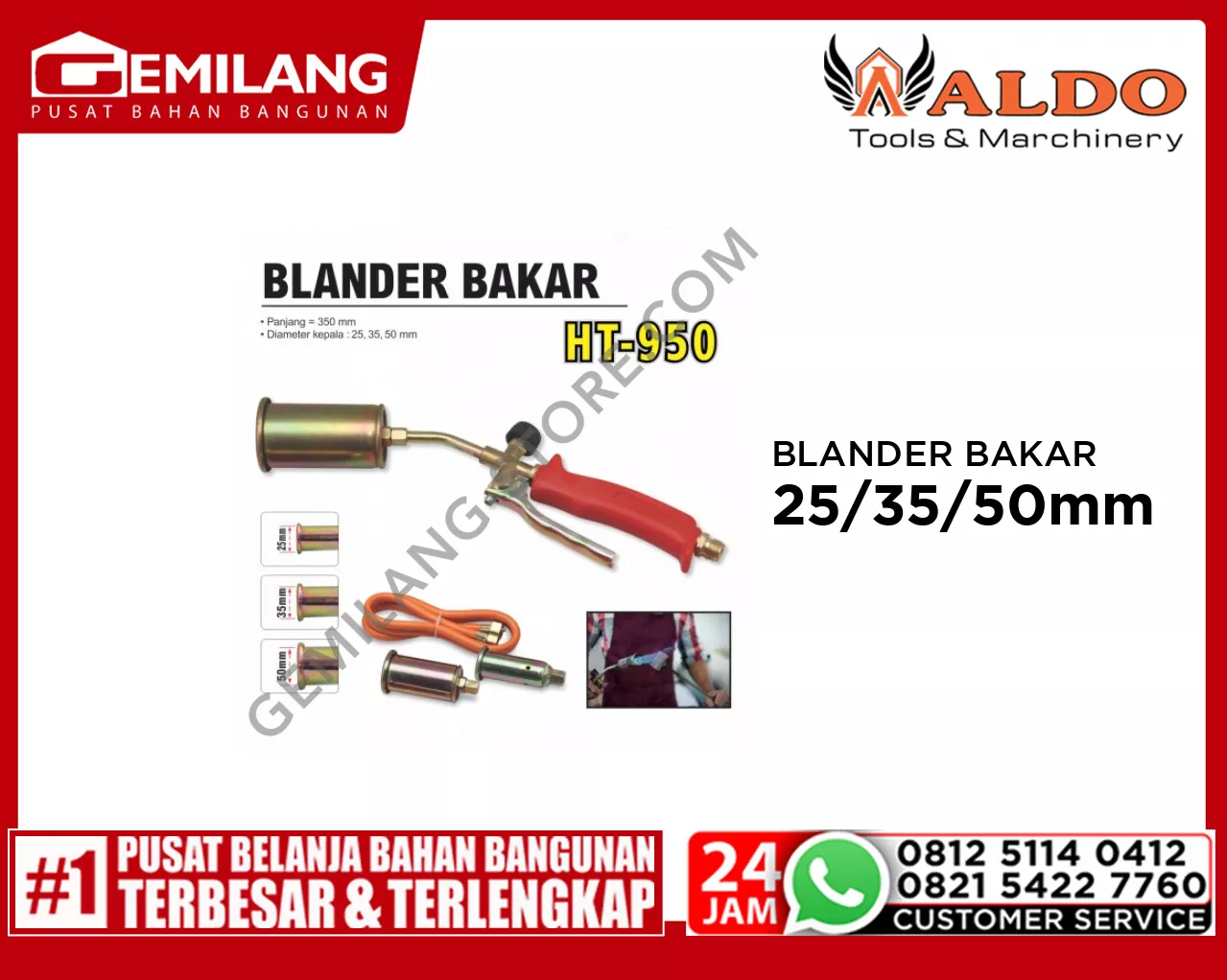 ALDO BLANDER BAKAR 950 25/35/50mm