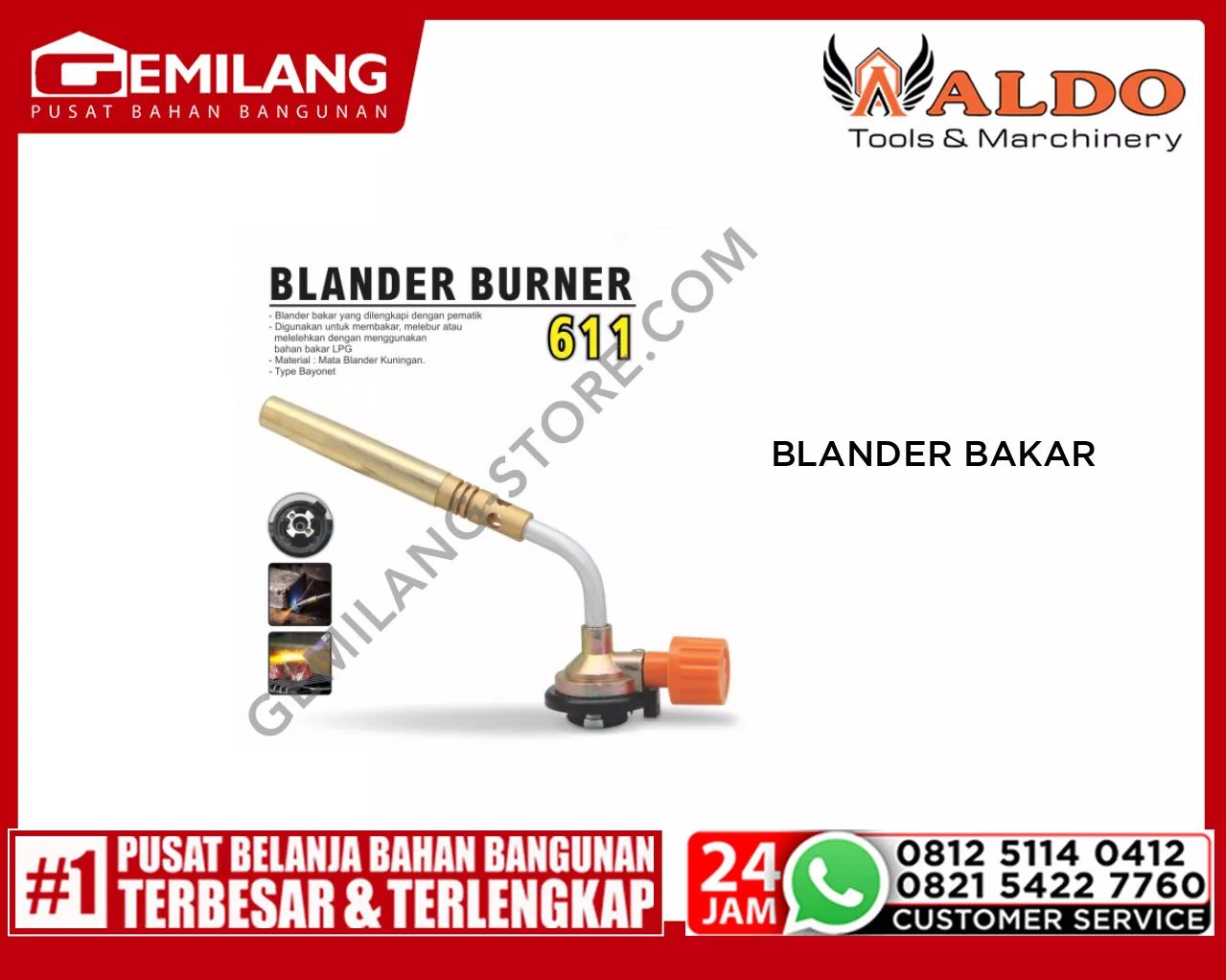 ALDO BLANDER BAKAR/BURNER 611P