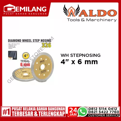 ALDO D WHEEL STEPNOSING DWB-326 4inch x 6mm