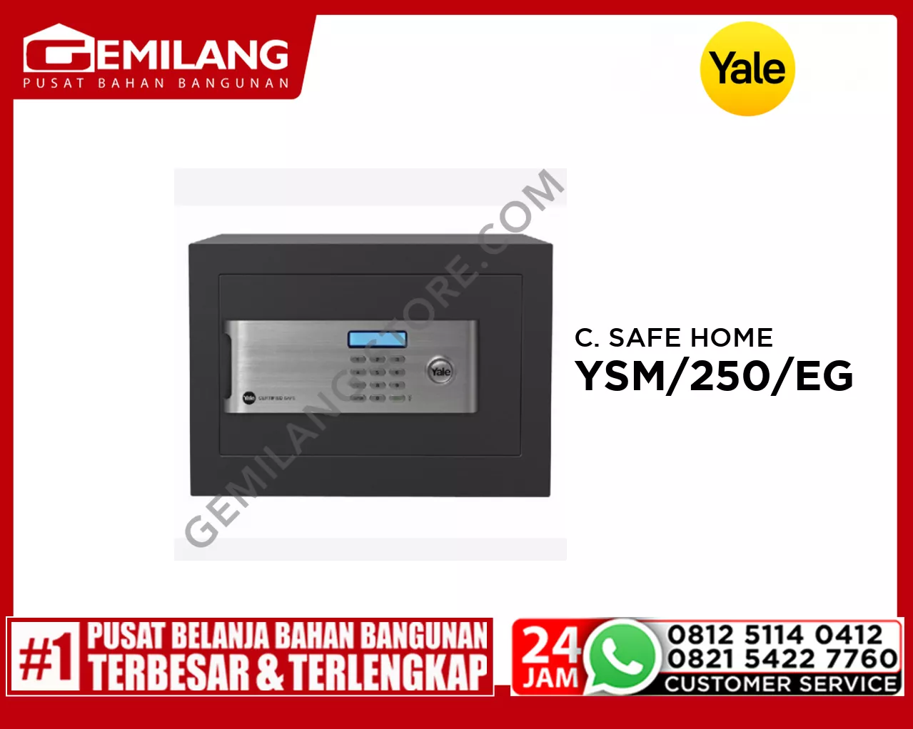 YALE CERTIFIED SAFE HOME GRAY YSM/250/EG/1