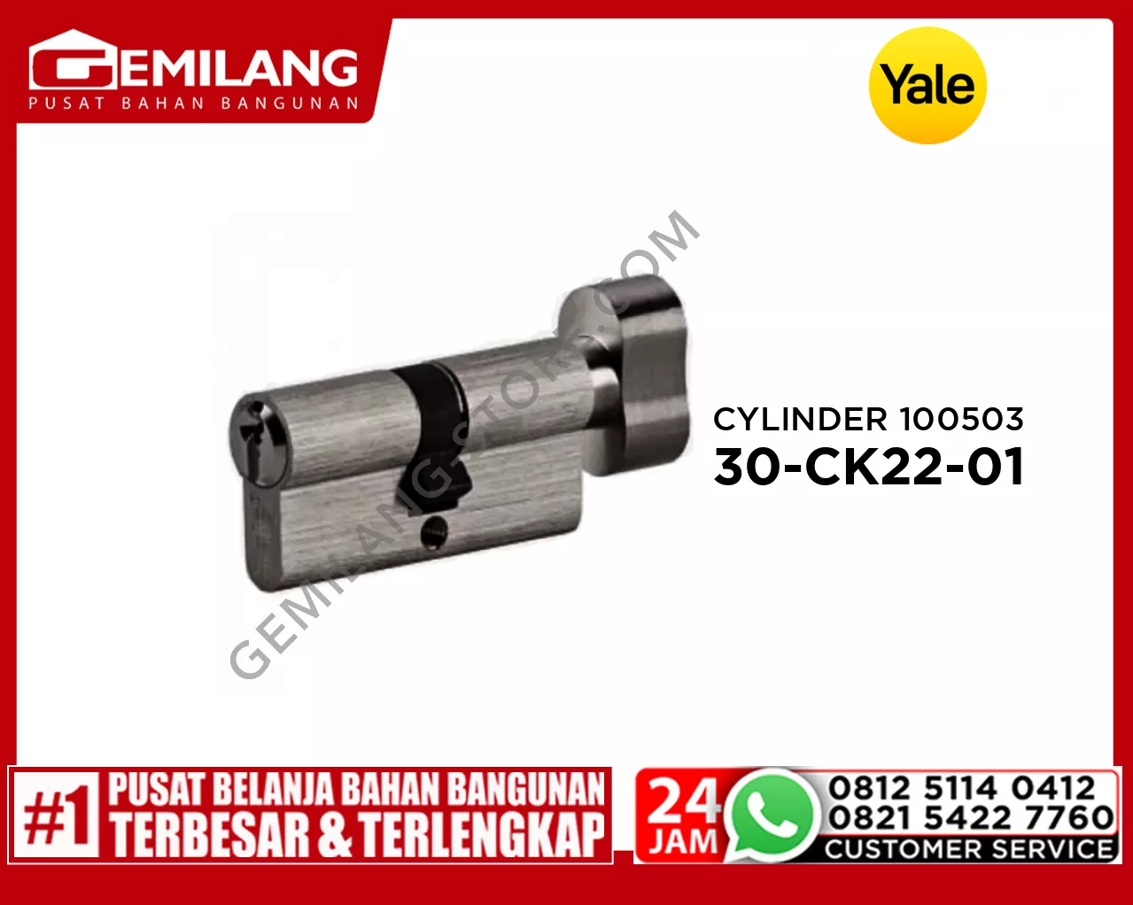 YALE CYLINDER 10-0503-3030-CK22-01