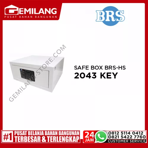 SAFE BOX BRS-HS 2043 KEY SEPARATE 195mmx430mmx370mm WHITE