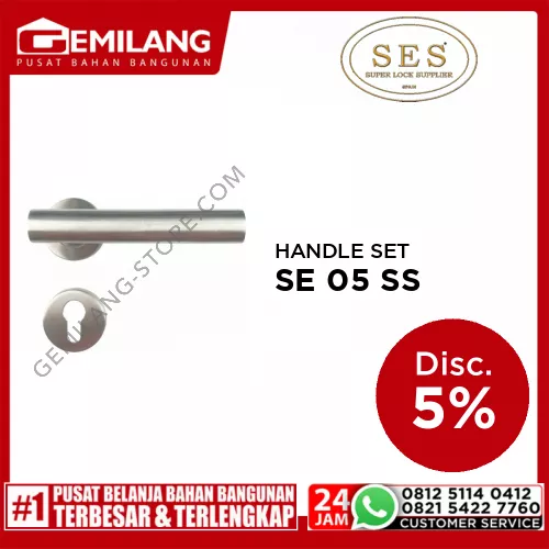 SES HANDLE SE 05 SS + BODY ECO 2030-40mm SS CYLINDER ECO 60mm DK SS
