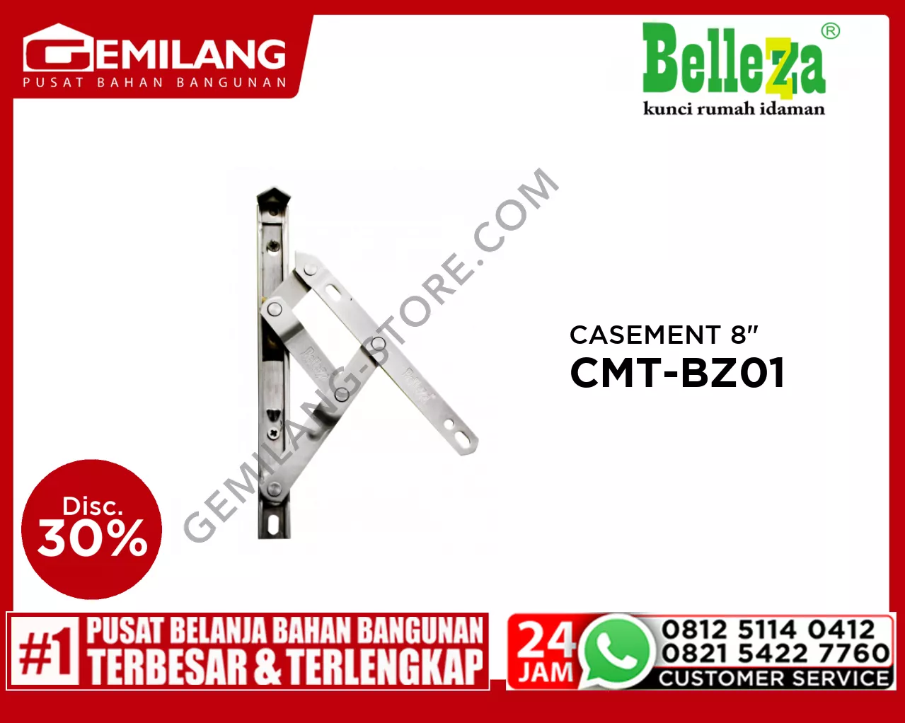 BELLEZZA CMT-BZ01 08 inch US32D CASEMENT