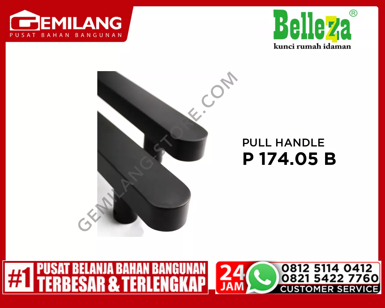 BELLEZA PULL HANDLE P 174.05 BZ BLACK