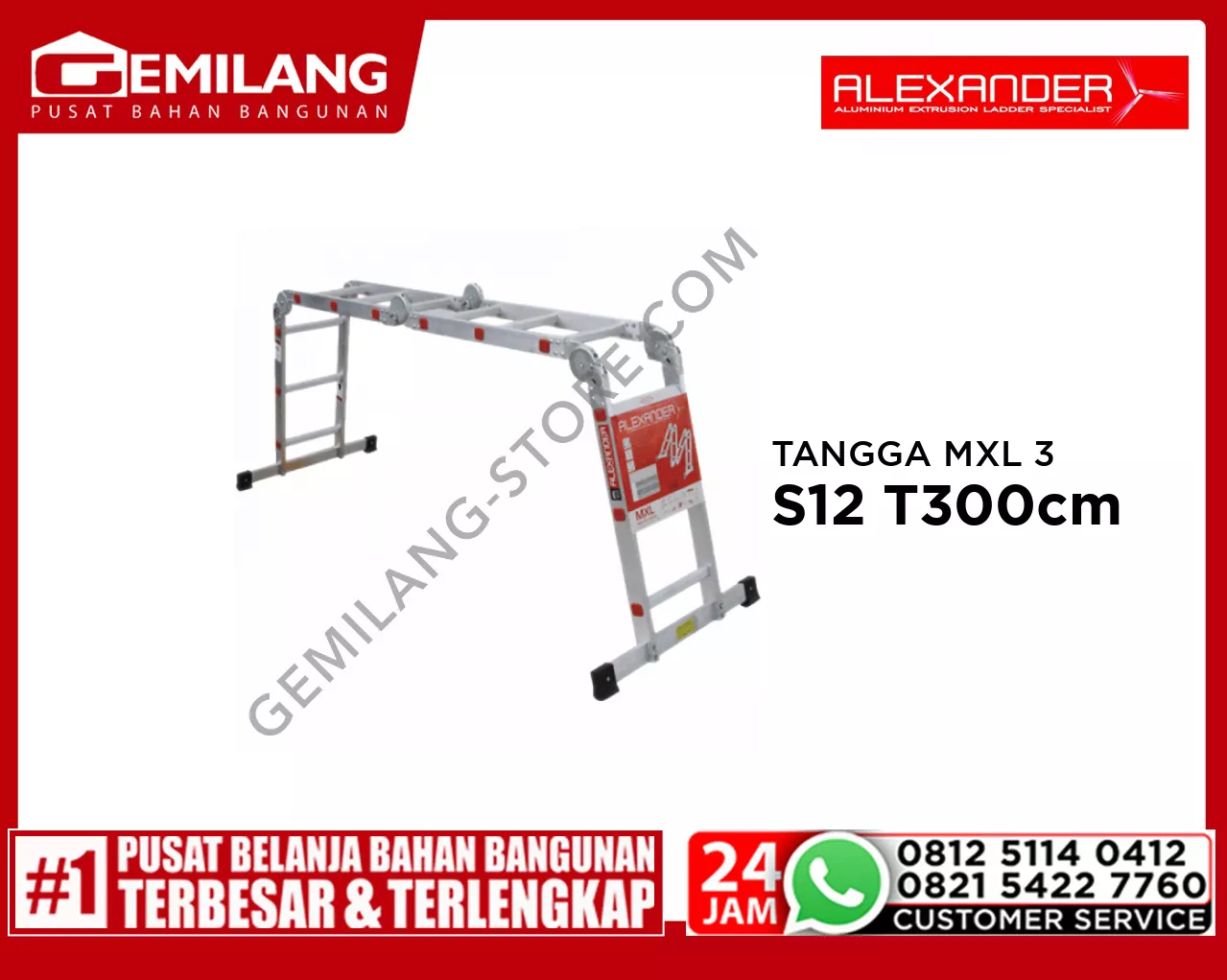 ALEXANDER TANGGA MXL 3 STEPS 12 T300cm