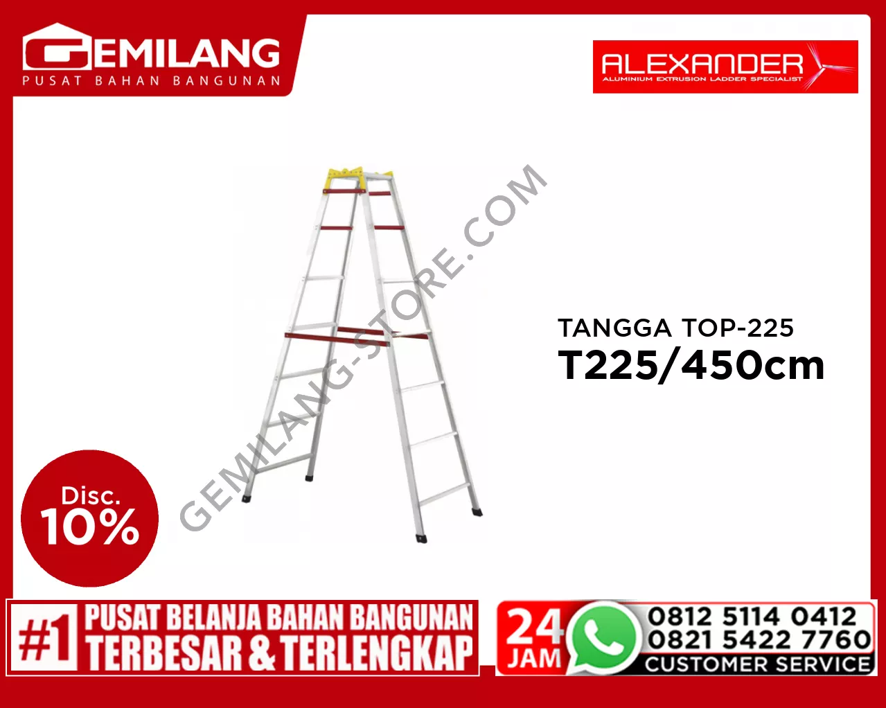 ALEXANDER TANGGA TOP-225 STEPS 8 T225/450cm