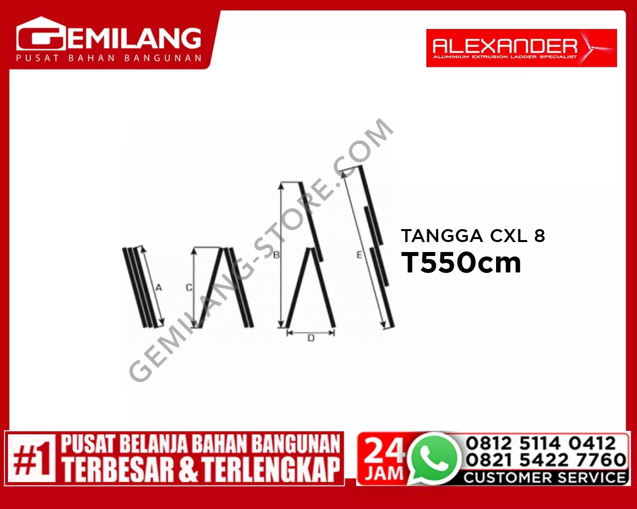 ALEXANDER TANGGA CXL 8 STEPS 8 T550cm