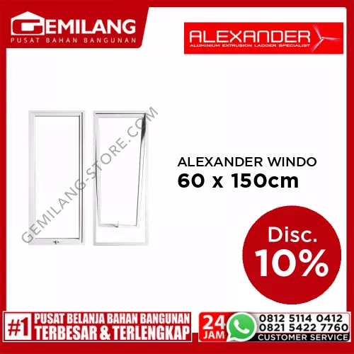 ALEXANDER WINDOW SINGLE AWNING 60 x 150cm