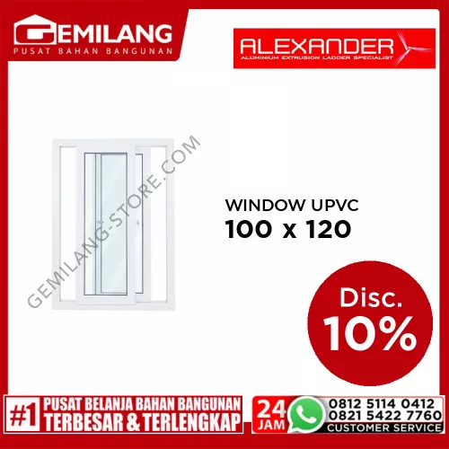 ALEXANDER WINDOW UPVC DOUBLE SLIDING 100 x 120