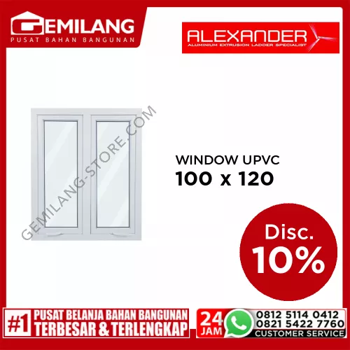 ALEXANDER WINDOW UPVC DOUBLE AWNING 100 x 120
