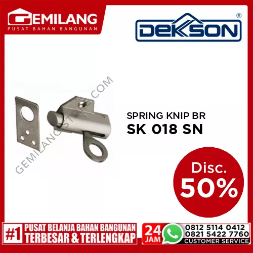 DEKKSON DOOR BOLT (SPRING KNIP) SK 018 BR SN