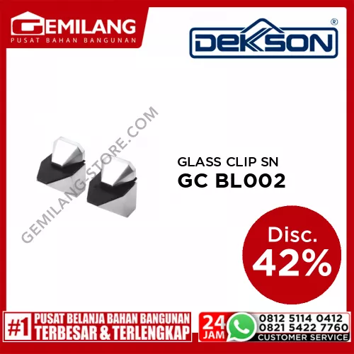 DEKKSON GLASS CLIP GC BL002 SN