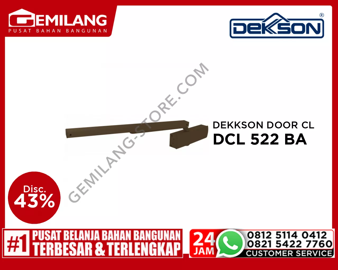 DEKKSON DOOR CLOSER DCL 522 BA