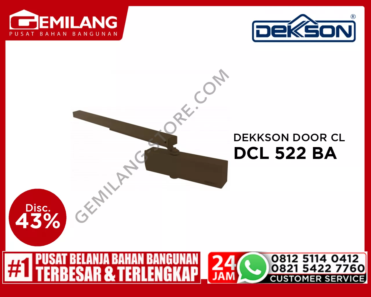 DEKKSON DOOR CLOSER DCL 522 BA
