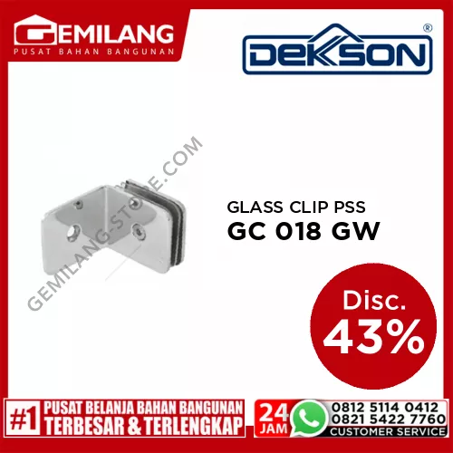 DEKKSON GLASS CLIP GC 018 GW PSS