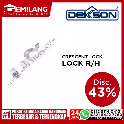DEKKSON CRESCENT LOCK CL 393 N-LOCK R/H WH