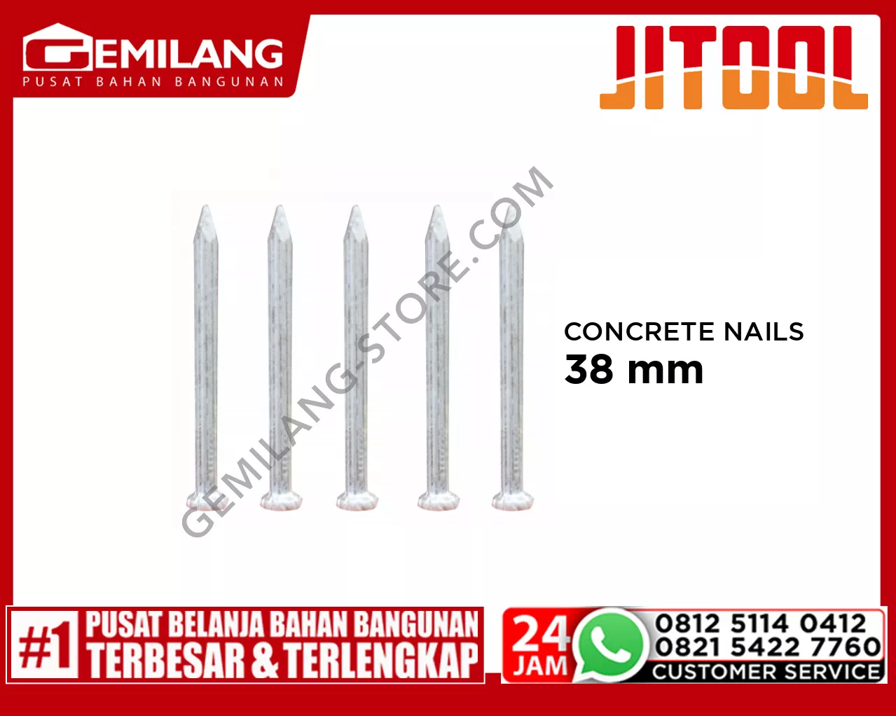JITOOL CONCRETE NAILS/PAKU RAMSET/20 38mm (CS2638)