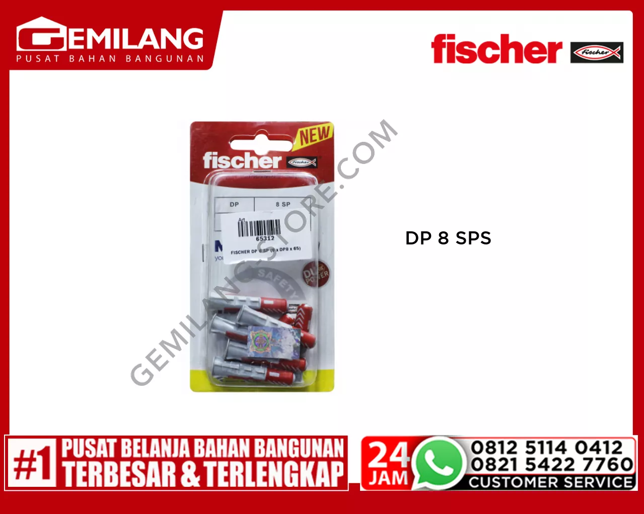 FISCHER DP 8 SP (8 x DP8 x 65)