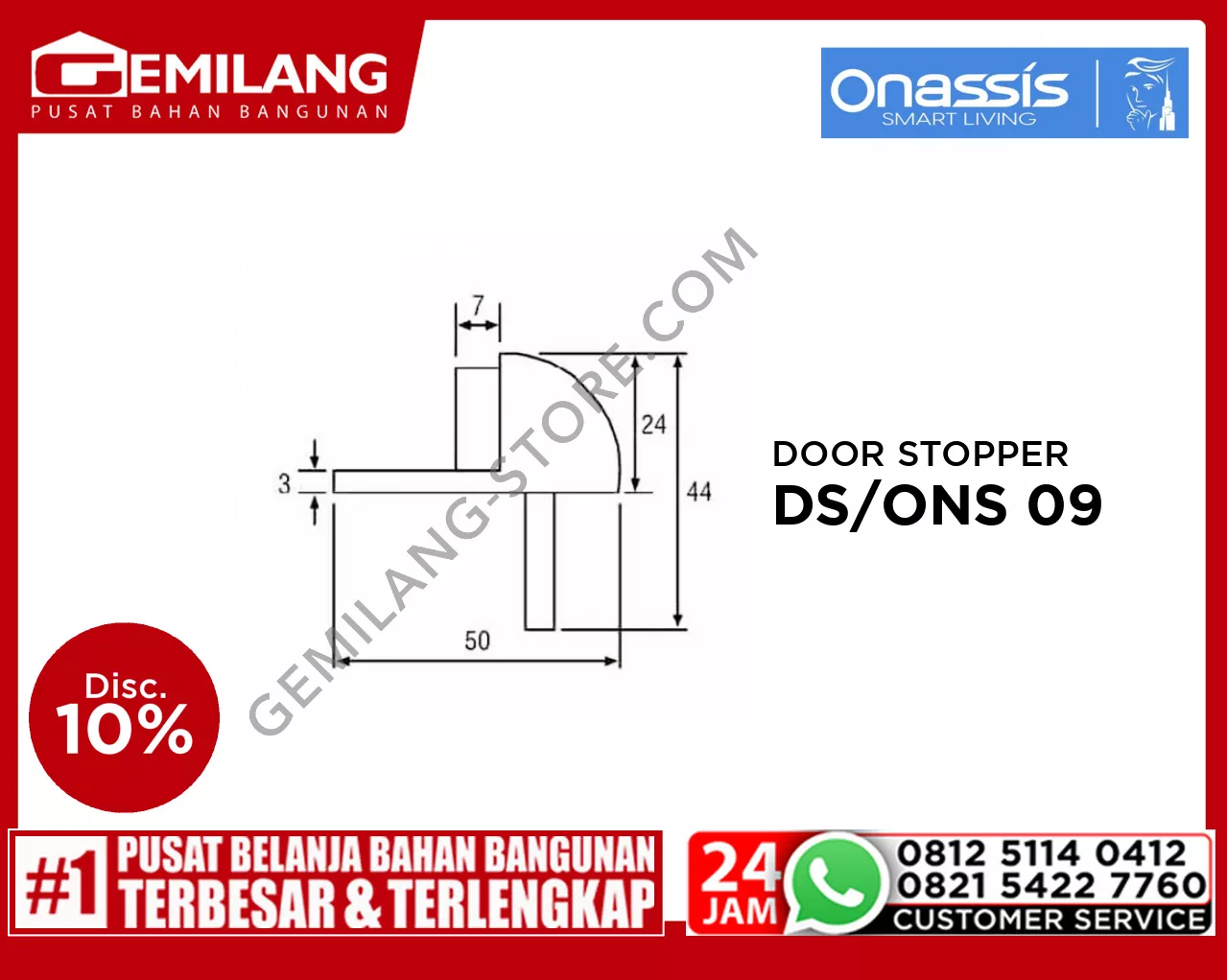 ONASSIS DOOR STOPPER DS/ONS 09 SS