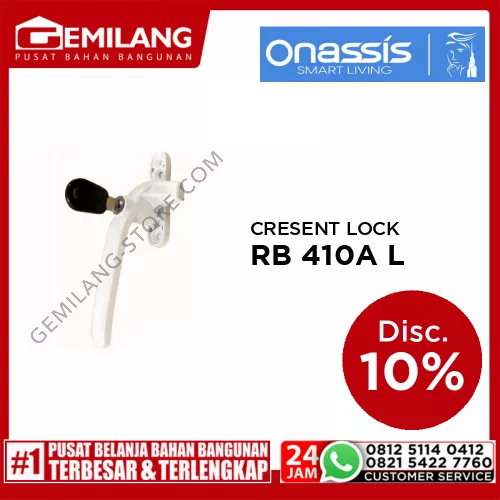 ONASSIS CRESENT LOCK & RAMBUNCIS RB/ONS 410A SATIN (LEFT)