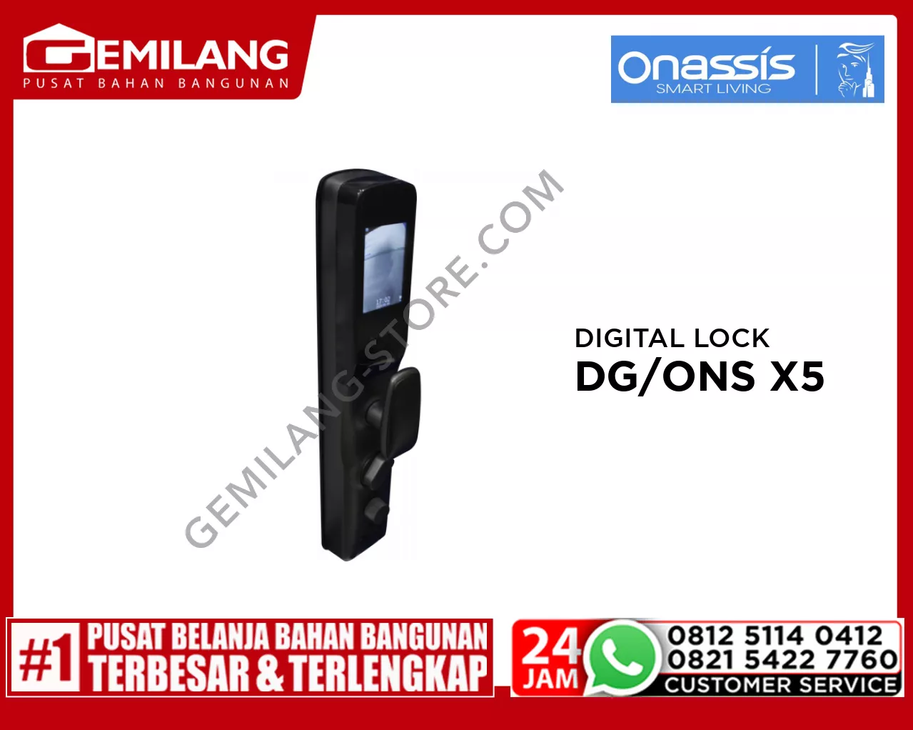 ONASSIS DIGITAL LOCK FOR WOODEN DOOR - DG/ONS X5 PRO