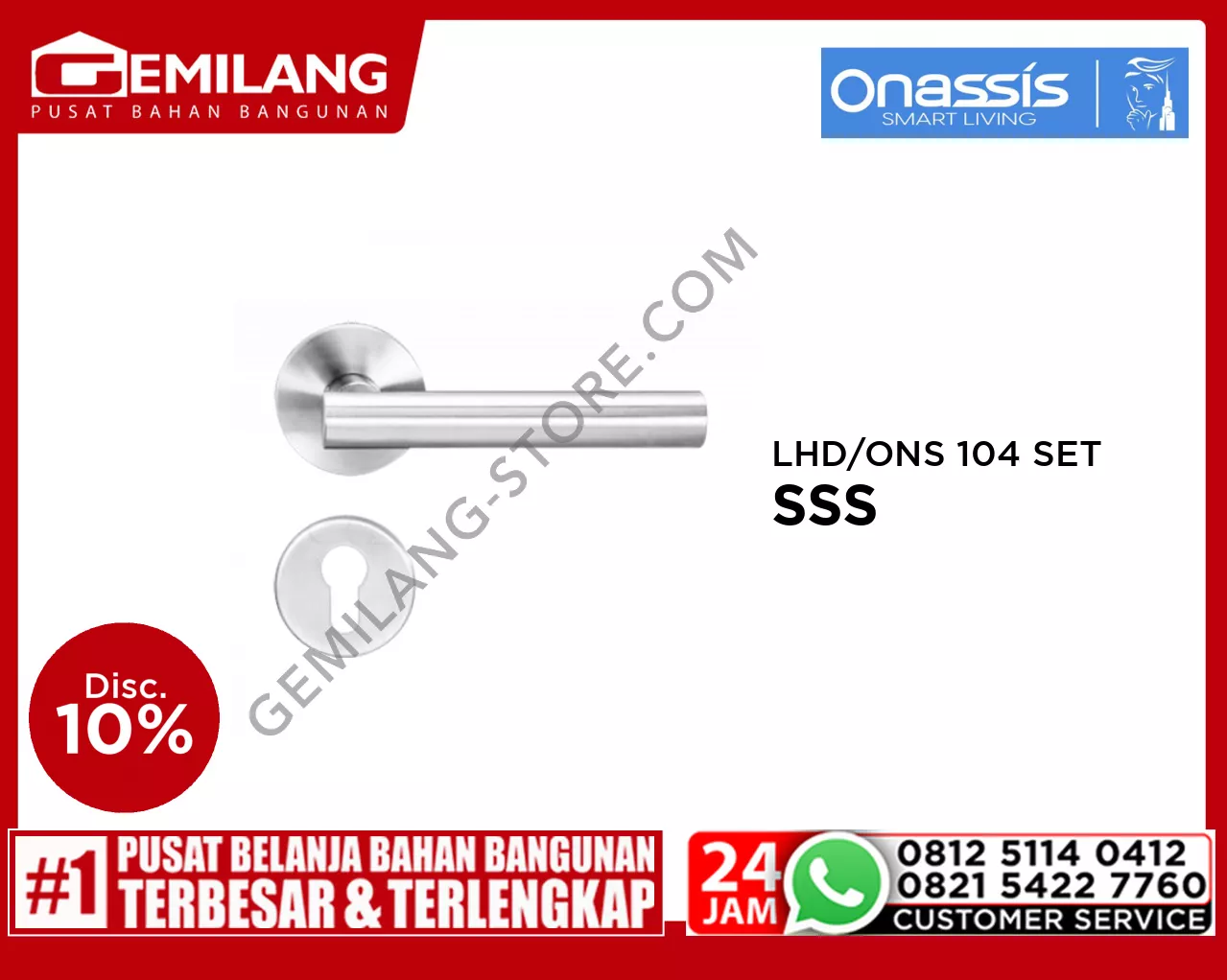 ONASSIS LHD/ONS 104 SET - LHD/ONS 104 + BD/ONS 8811-40 SS-LW + CY/ONS 60MM COMP