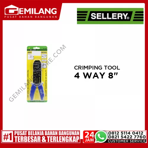 SELLERY CRIMPING TOOL 4 WAY 8inch (88-996)