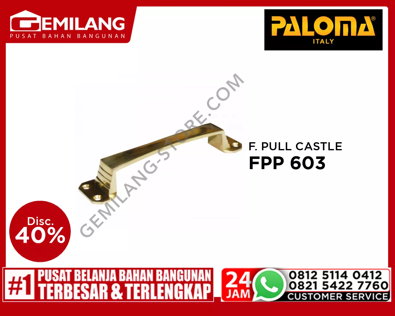 PALOMA FURNITURE PULL CASTLE 170mm  FPP 603
