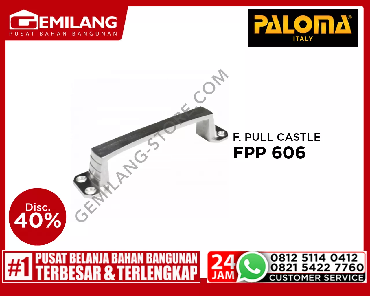 PALOMA FURNITURE PULL CASTLE 125 mm  FPP 606