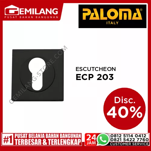 PALOMA ESCUTCHEON SUPERIOR 001 (SQUARE) MATTE BLACK ECP 203
