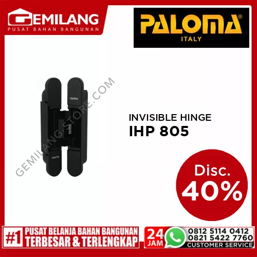 PALOMA INVISIBLE HINGE P800 - MATTE BLACK IHP 805