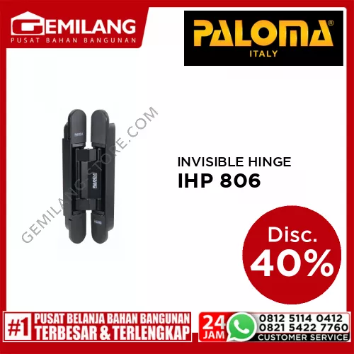 PALOMA INVISIBLE HINGE P120 - MATTE BLACK IHP 806