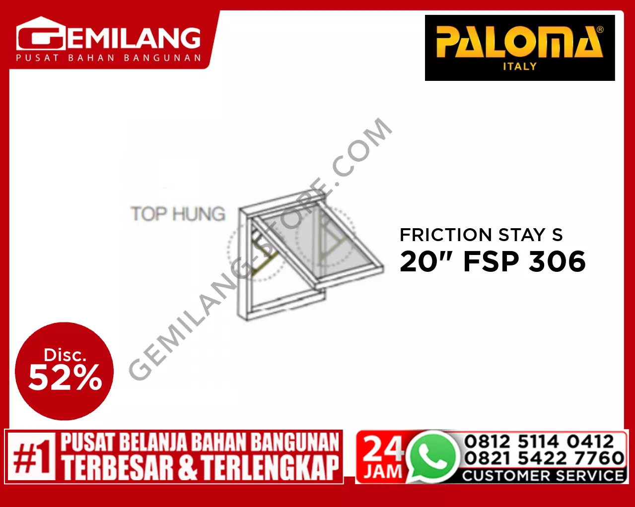 PALOMA FRICTION STAY SUPERIOR 20inch FSP 306