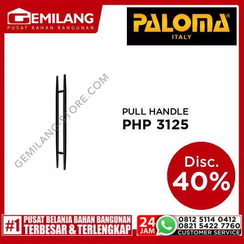 PALOMA PULL HANDLE LEIVA 900mm MATTE BLACK PHP 3125