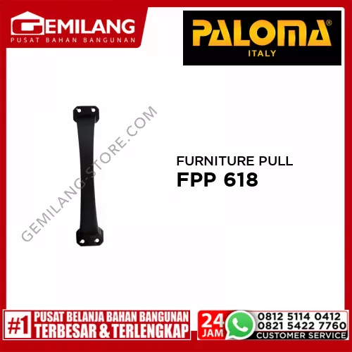 PALOMA FURNITURE PULL CASTLE 125mm MATTE BLACK FPP 618