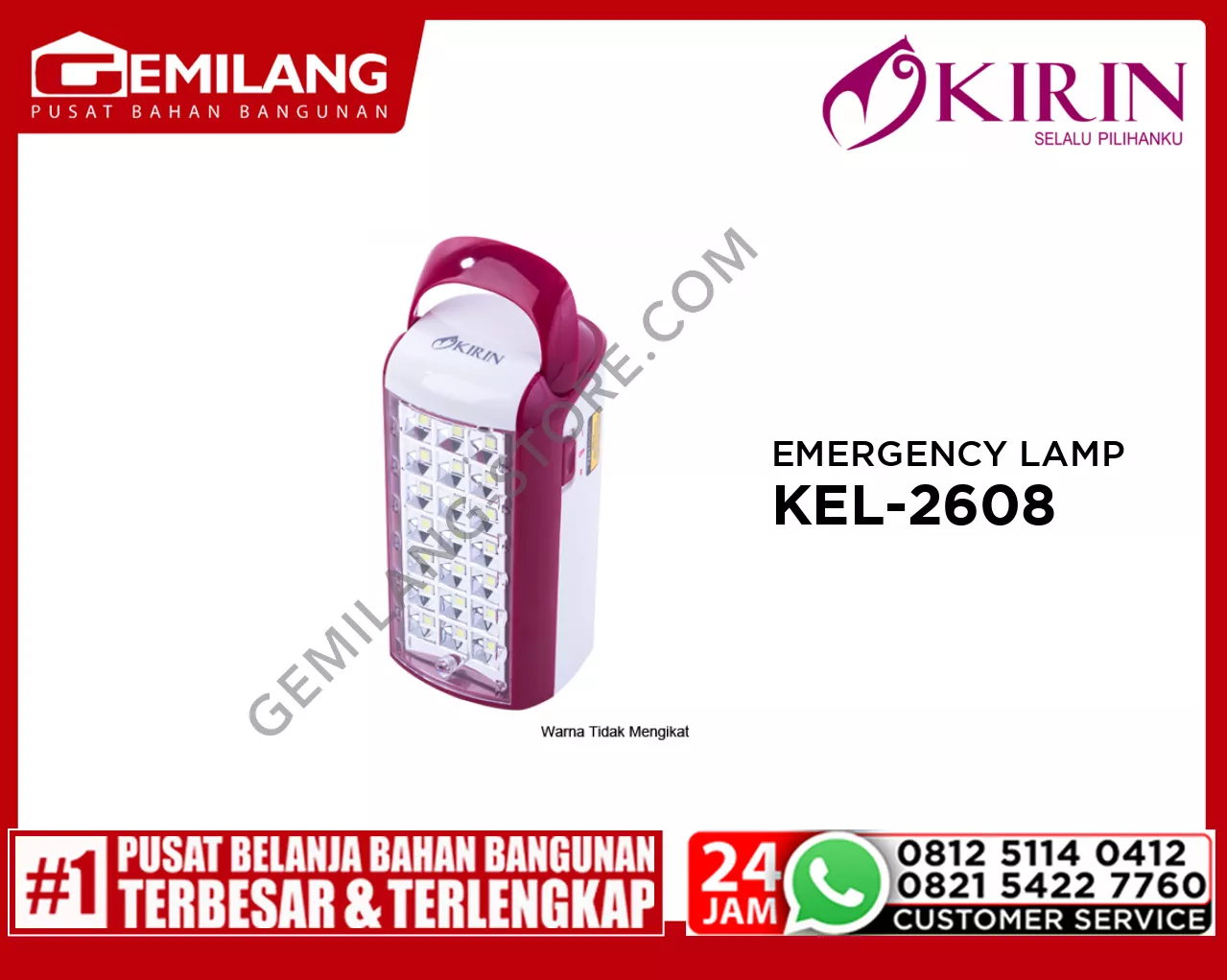 KIRIN EMERGENCY LAMP 44 LED KEL-2608