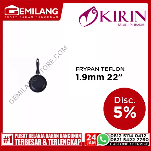 KIRIN NAFIRI FRYPAN TEFLON CLASSIC 1.9mm 22inch