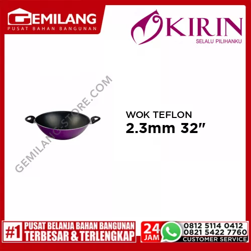KIRIN NAFIRI WOK TEFLON CLASSIC 2.3mm 32inch