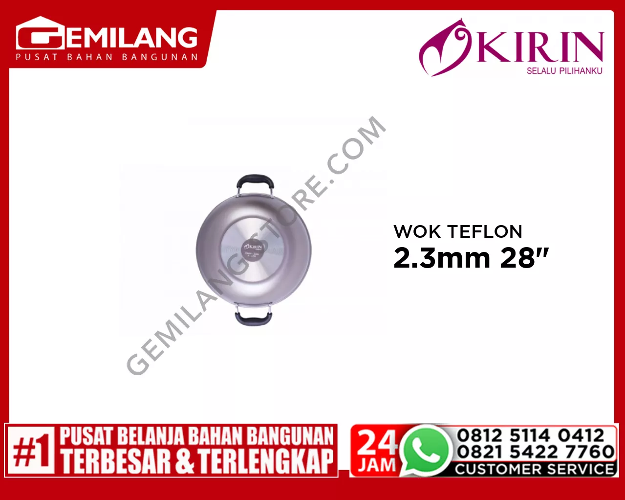 KIRIN CLARINET WOK TEFLON CLASSIC 2.3mm 28inch