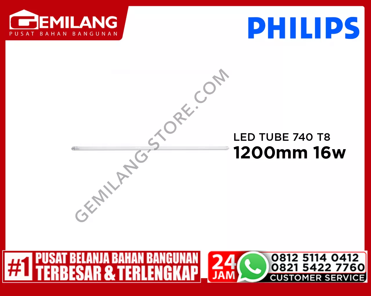 PHILIPS LED TUBE 740 KNG T8 1200mm 16w