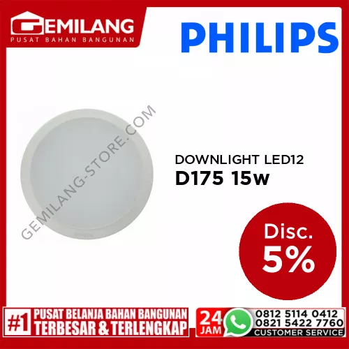 PHILIPS DOWNLIGHT DN027C LED 12 D175 1CT CW 15w