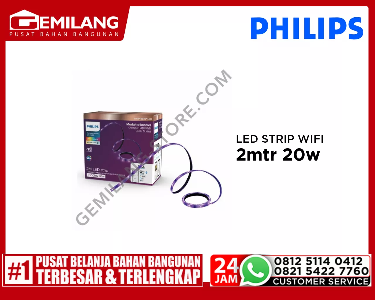 PHILIPS LED STRIP WIFI 1600 LM 2mtr 20w