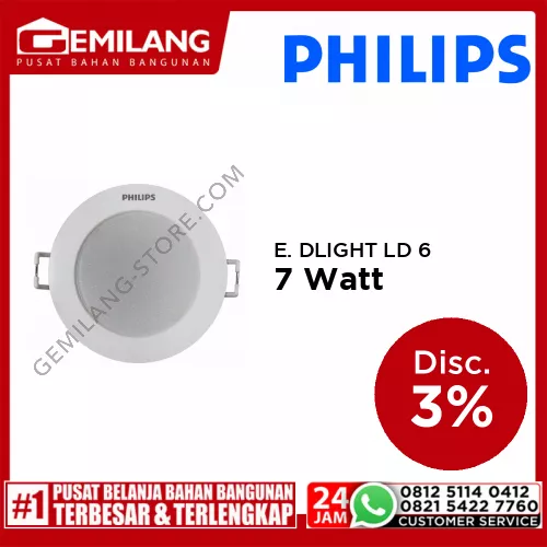PHILIPS ERIDANI DOWNLIGHT 1908 LED 6 D100 830 WH 7w