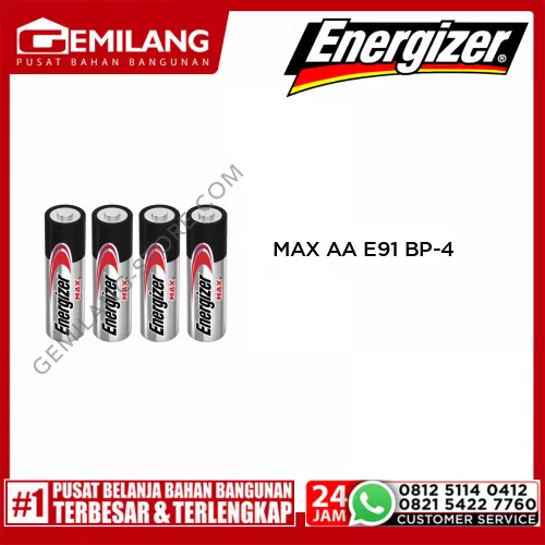 ENERGIZER MAX E91 BP-4 AA ISI 4PACK